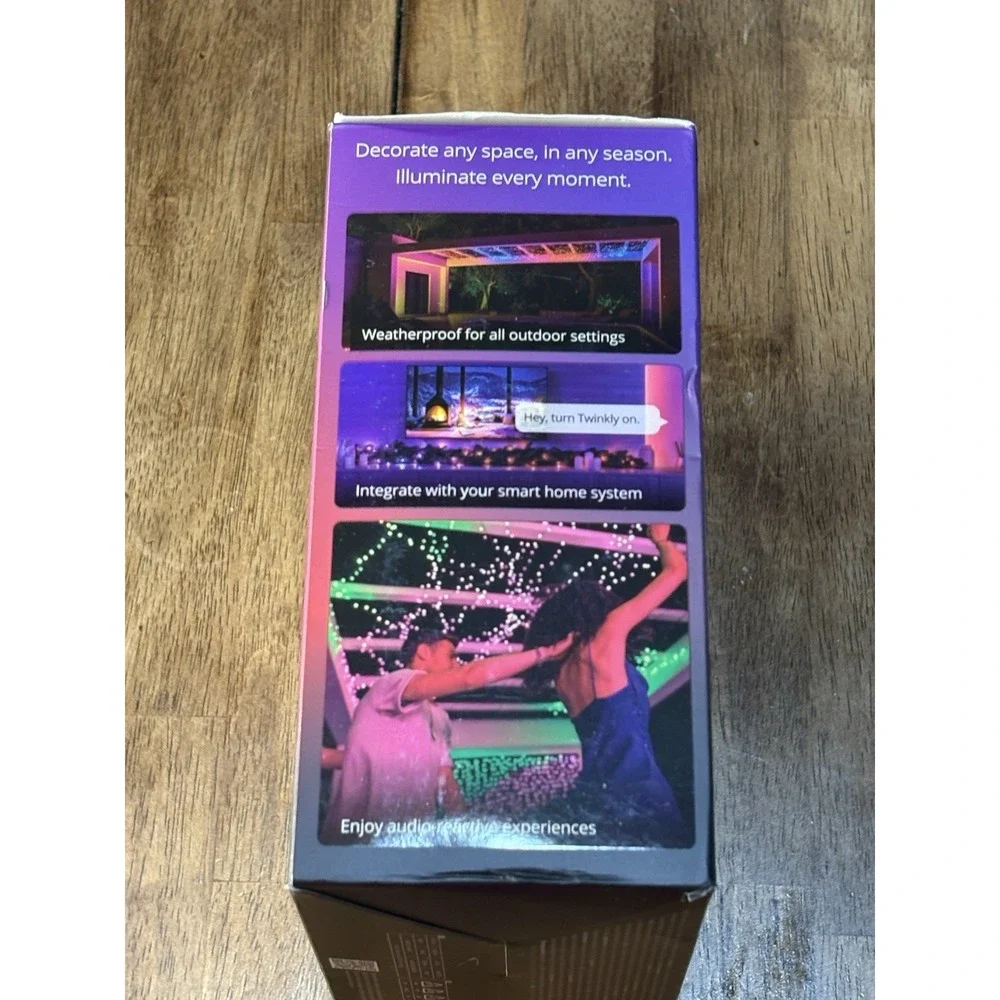 Twinkly App-Controlled Mapable RGB Light Strings, 250 LED Indoor/Outdoor 65ft
